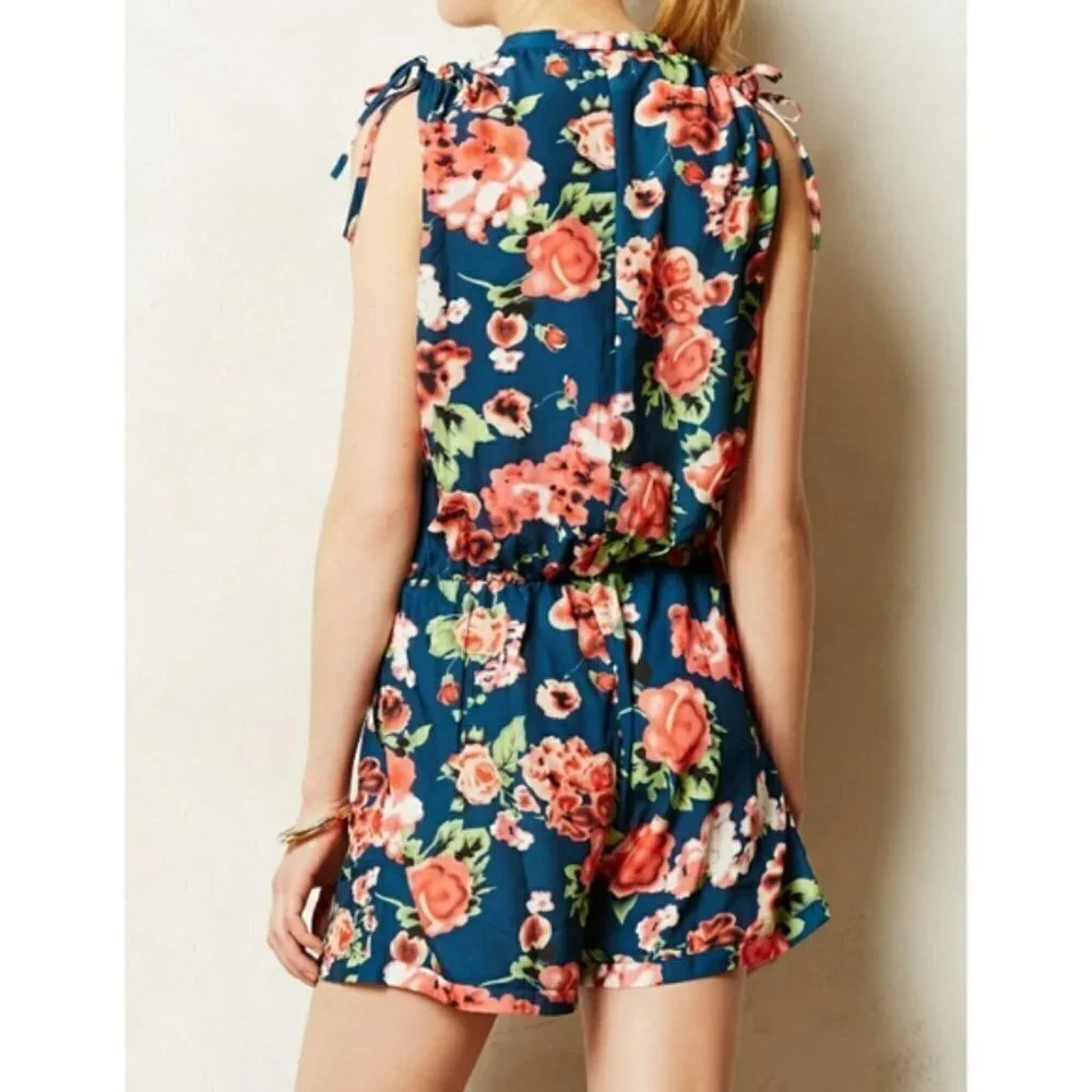 SHADES O F GREY BY MICAH COHEN Romper Womens Extra Small Blue Feminine Romantic - Picture 2 of 9